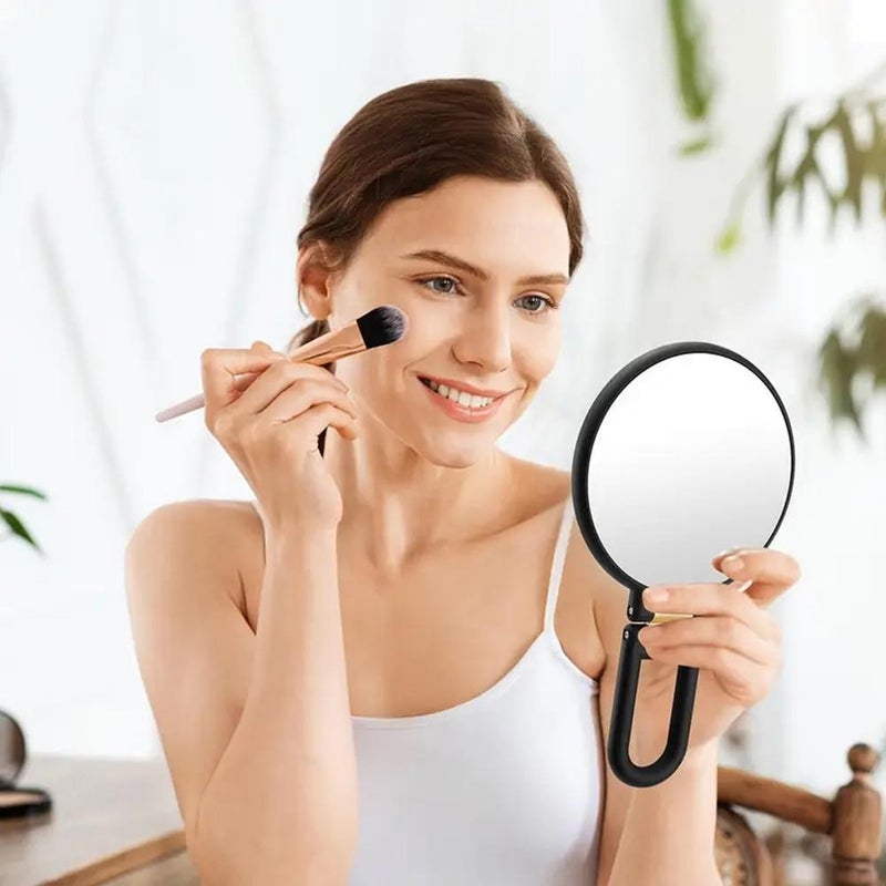 Hands-Free Magnifying Travel Mirror for Detail Makeup, Foldable Beauty Tool with 360° Rotating Stand, for Skincare & Grooming On-the-Go (30x) - Image 3